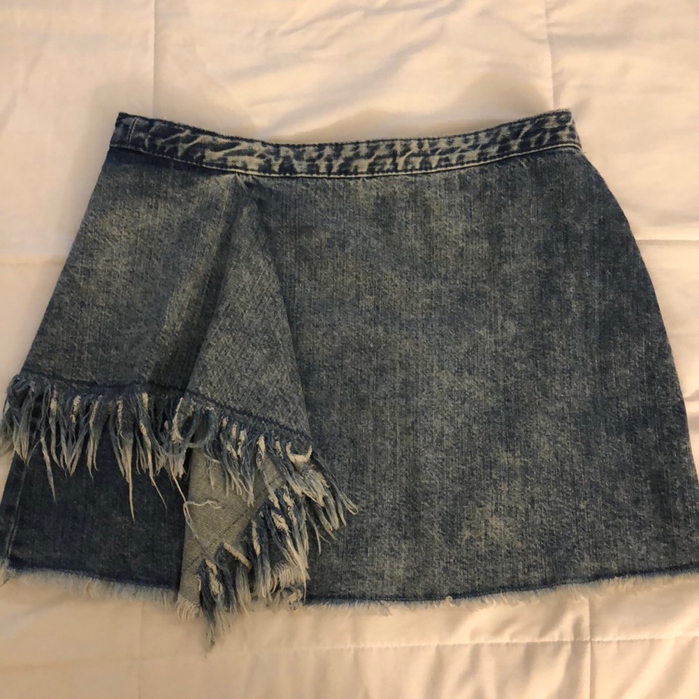 ZARA TAFALIC DENIM SKIRT